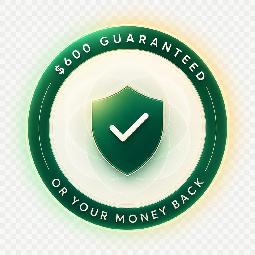 $600 Money-Back Guarantee — full refund if your Diminished Value Report shows less than $600 in pre-accident value loss